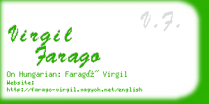 virgil farago business card